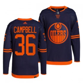 Edmonton Oilers Hockeydrakt Jack Campbell 36 Navy Tredje Adidas Authentic - Herre